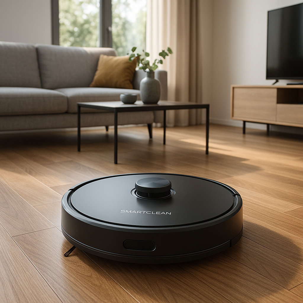 SmartClean vacuum in modern living room
